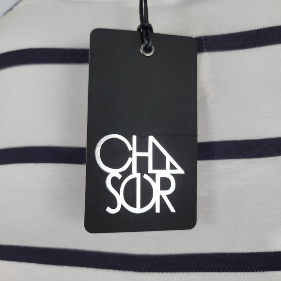 Chaser Cool Jersey Flouncy Sleeve Striped Tee - Picture 11 of 12